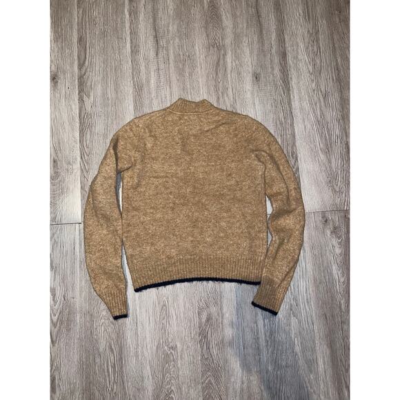 VINCE - WOMEN’S CONTRAST TIP PULLOVER / XS / beige - Picture 4 of 8